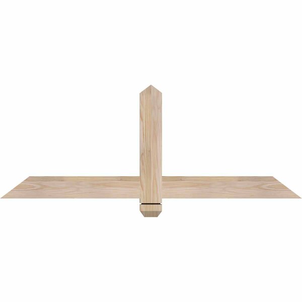 Ekena Millwork Eugene Smooth Timber Gable Bracket, Douglas Fir, 48"W x 18"H x 1 1/2"D x 3 1/2"F, 9/12 Pitch GBW048X18X0204EUG00SDF - main